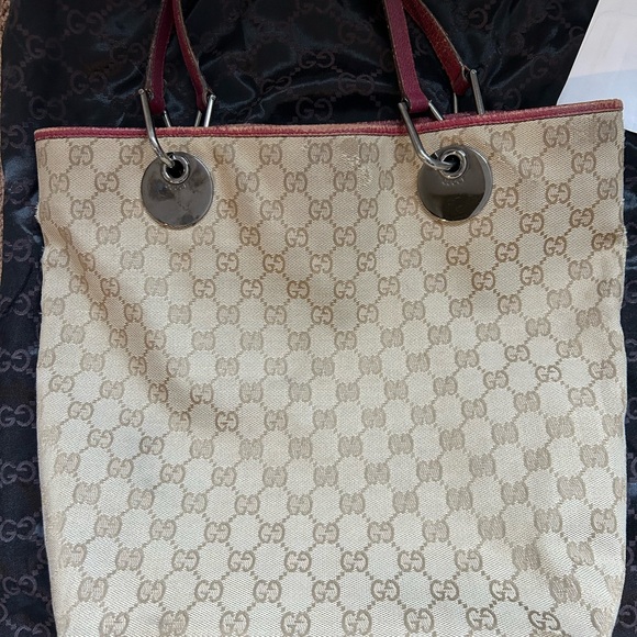 Authentic Vintage Gucci Canvas Eclipse Tote Bag (H) - Picture 8 of 12